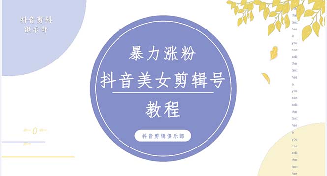 抖音和快手暴力增粉美女混剪视频教程100%，原创图片实例教程附加非法投诉方式 - 严选资源大全 - 严选资源大全