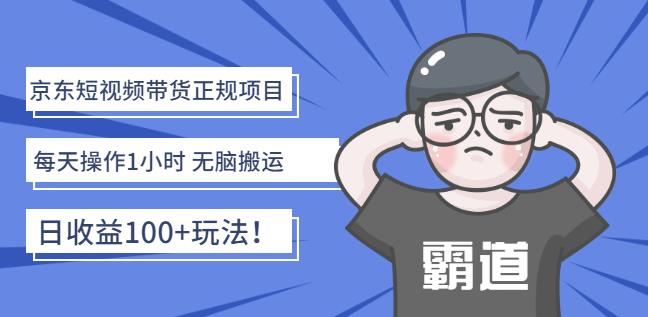 京东短视频带货正规项目：每天操作1小时无脑搬运日收益100+玩法！￼ - 严选资源大全 - 严选资源大全