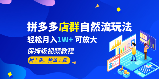 拼多多店群自然流玩法，轻松月入1W+ 保姆级视频教程（附上货、拍单工具） - 严选资源大全 - 严选资源大全