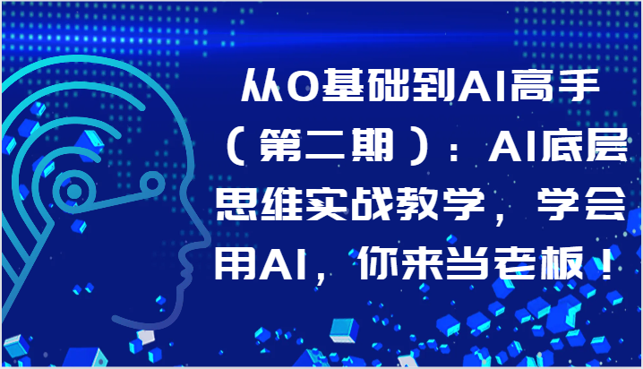 从0基础到AI高手（第二期）：AI底层思维实战教学，学会用AI，你来当老板！ - 严选资源大全 - 严选资源大全