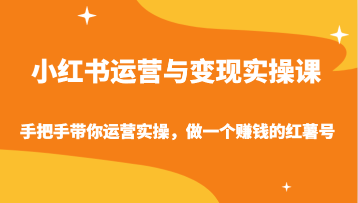 小红书运营与变现实操课-手把手带你运营实操，做一个赚钱的红薯号 - 严选资源大全 - 严选资源大全