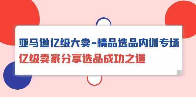 亚马逊亿级大卖精品选品内训专场，亿级卖家分享选品成功之道 - 严选资源大全 - 严选资源大全