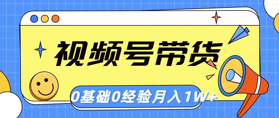 （10723期）视频号轻创业带货，零基础，零经验，月入1w+ - 严选资源大全 - 严选资源大全