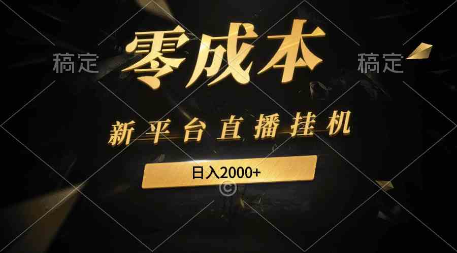 （9841期）新平台直播挂机最新玩法，0成本，不违规，日入2000+ - 严选资源大全 - 严选资源大全