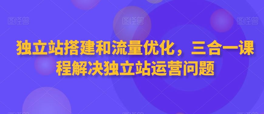 独立站搭建和流量优化，三合一课程解决独立站运营问题 - 严选资源大全 - 严选资源大全