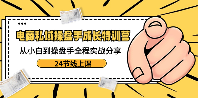 电商私域-操盘手成长特训营：从小白到操盘手全程实战分享-24节线上课 - 严选资源大全 - 严选资源大全