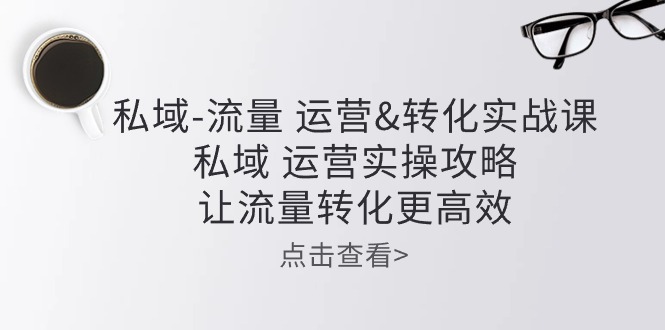 （10739期）私域-流量 运营&转化实操课：私域 运营实操攻略 让流量转化更高效 - 严选资源大全 - 严选资源大全