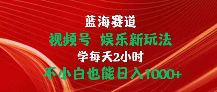 （10818期）蓝海赛道视频号 娱乐新玩法每天2小时小白也能日入1000+ - 严选资源大全 - 严选资源大全