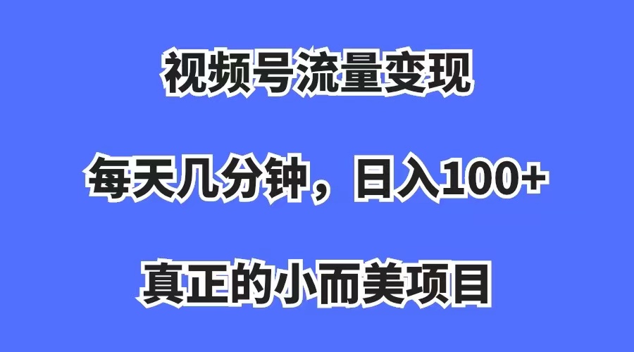 视频号流量变现，每天几分钟，收入100+，真正的小而美项目 - 严选资源大全 - 严选资源大全