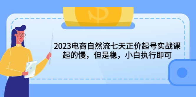 2023电商自然流七天正价起号实战课：起的慢，但是稳，小白执行即可！ - 严选资源大全 - 严选资源大全