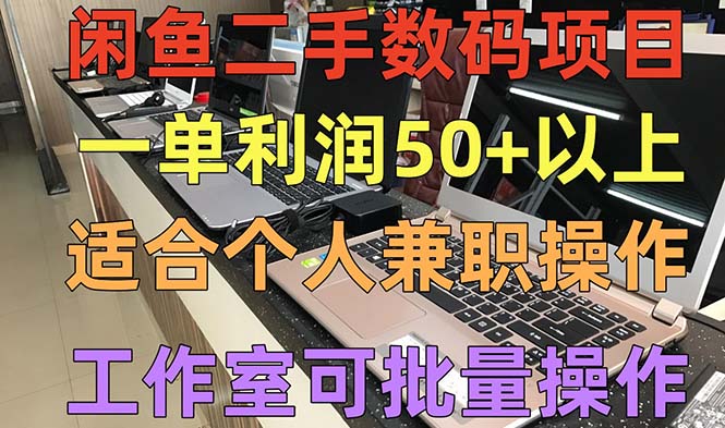 闲鱼二手数码项目，个人副业低保收入一单50+以上，工作室批量放大操作 - 严选资源大全 - 严选资源大全