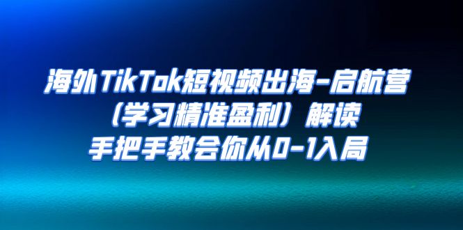 海外TikTok短视频出海-启航营（学习精准盈利）解读，手把手教会你从0-1入局 - 严选资源大全 - 严选资源大全