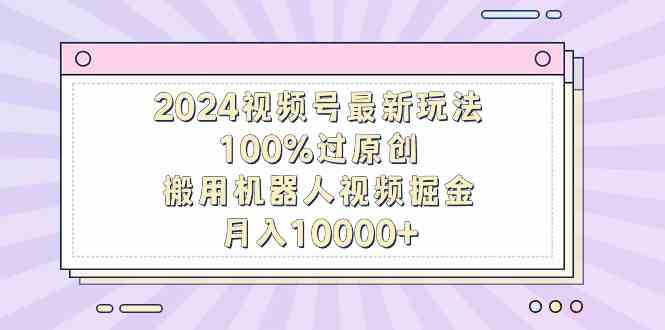 （9151期）2024视频号最新玩法，100%过原创，搬用机器人视频掘金，月入10000+ - 严选资源大全 - 严选资源大全