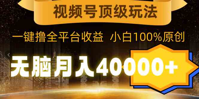 （9281期）视频号顶级玩法，无脑月入40000+，一键撸全平台收益，纯小白也能100%原创 - 严选资源大全 - 严选资源大全