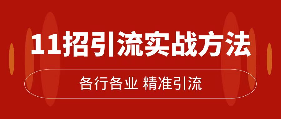 精准引流术：11招引流实战方法，让你私域流量加到爆（11节课完整版） - 严选资源大全 - 严选资源大全