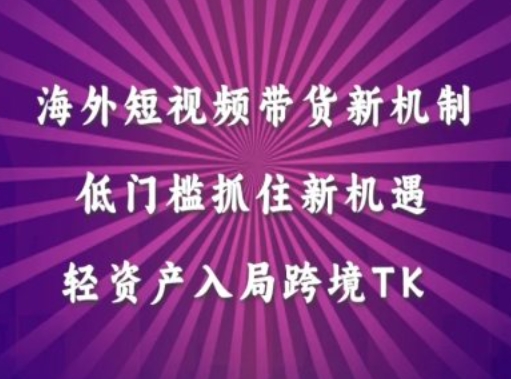 海外短视频Tiktok带货新机制，低门槛抓住新机遇，轻资产入局跨境TK - 严选资源大全 - 严选资源大全