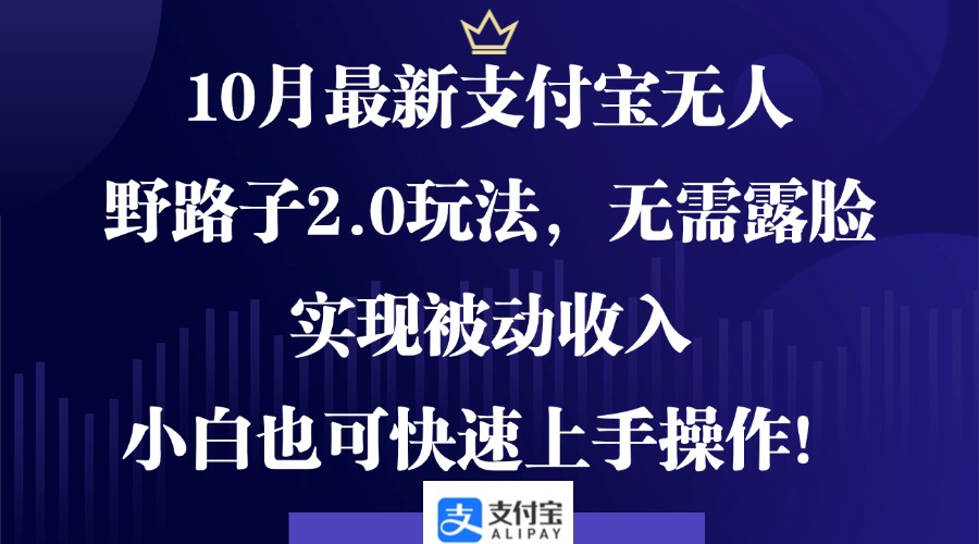 （12824期）10月最新支付宝无人野路子2.0玩法，无需露脸，实现被动收入，小白也可… - 严选资源大全 - 严选资源大全