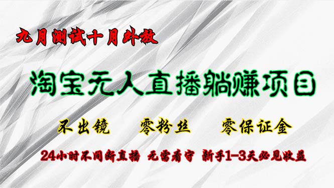 （12862期）淘宝无人直播最新玩法，九月测试十月外放，不出镜零粉丝零保证金，24小… - 严选资源大全 - 严选资源大全