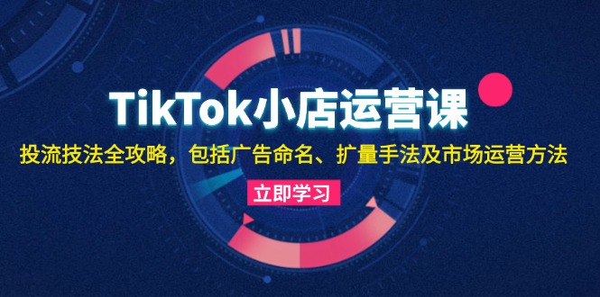 （13063期）TikTok小店运营课：投流技法全攻略，包括广告命名 扩量手法及市场运营方法 - 严选资源大全 - 严选资源大全