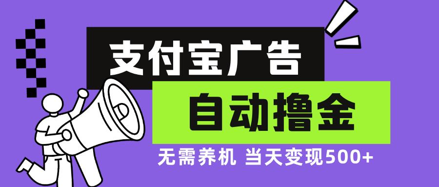 （13101期）支付宝广告全自动撸金，无需养机，当天落地500+ - 严选资源大全 - 严选资源大全