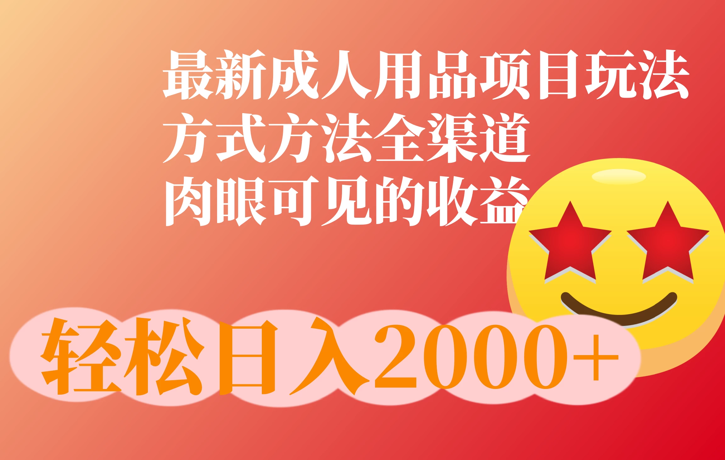 成人用品项目最新玩法，行业异常火爆，方式方法全渠道 - 严选资源大全 - 严选资源大全