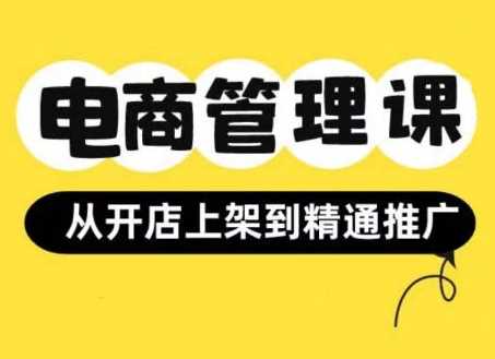 小红书&闲鱼开店从开店上架到精通推广，电商管理课 - 严选资源大全 - 严选资源大全