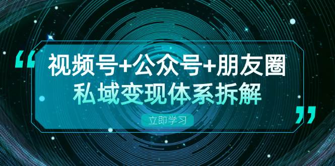 （13174期）视频号+公众号+朋友圈私域变现体系拆解，全体平台流量枯竭下的应对策略 - 严选资源大全 - 严选资源大全