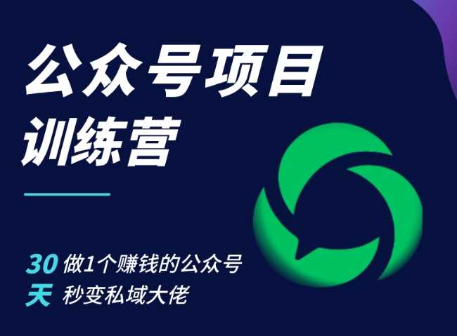 公众号项目训练营，30天做1个赚钱的公众号，秒变私域大佬 - 严选资源大全 - 严选资源大全