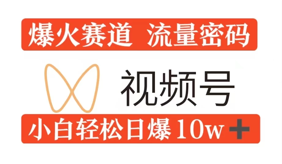 0粉在视频号爆火赛道流量密码，模式全方位，小白轻松日爆10w+流量 - 严选资源大全 - 严选资源大全