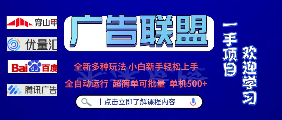 （13258期）广告联盟 全新多种玩法 单机500+ 全自动运行 可批量运行 - 严选资源大全 - 严选资源大全