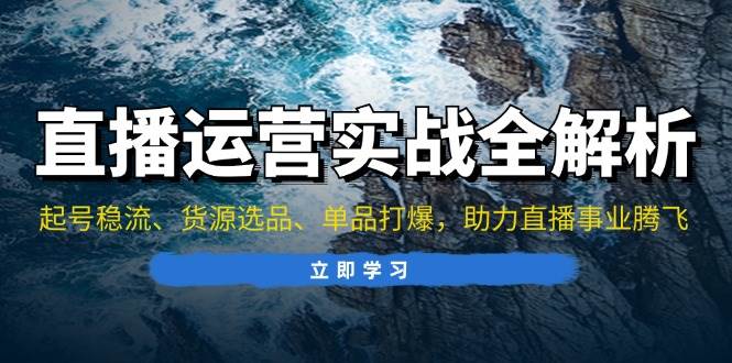 （13294期）直播运营实战全解析：起号稳流、货源选品、单品打爆，助力直播事业腾飞 - 严选资源大全 - 严选资源大全