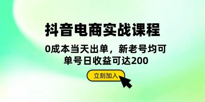 （13350期）抖音 电商实战课程：从账号搭建到店铺运营，全面解析五大核心要素 - 严选资源大全 - 严选资源大全