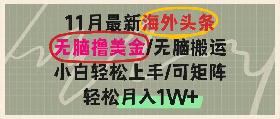 （13390期）海外头条，无脑搬运撸美金，小白轻松上手，可矩阵操作，轻松月入1W+ - 严选资源大全 - 严选资源大全