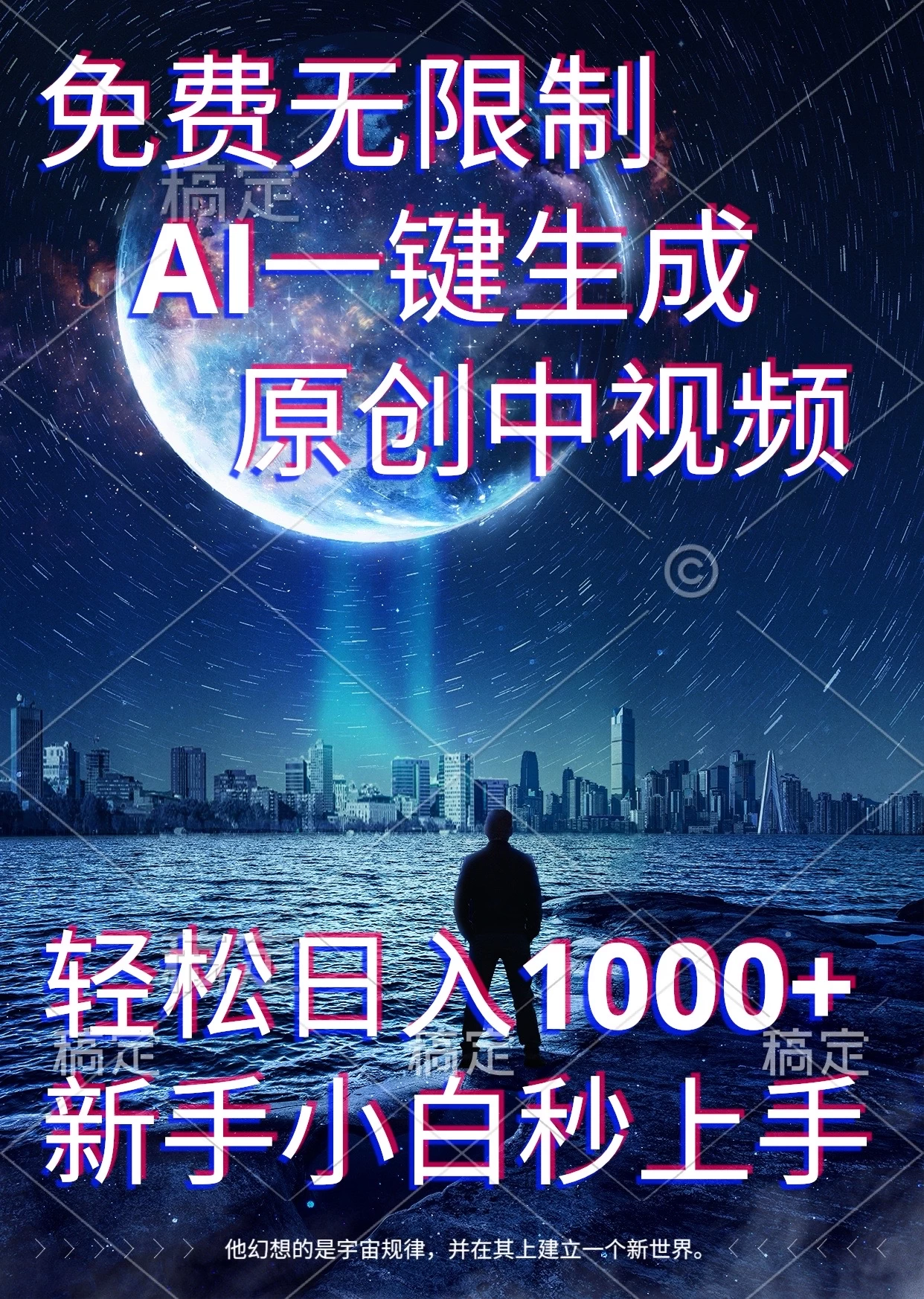 免费无限制，AI一键生成原创中视频，新手小白轻松日入1000+，超简单，可矩阵，可发全平台 - 严选资源大全 - 严选资源大全