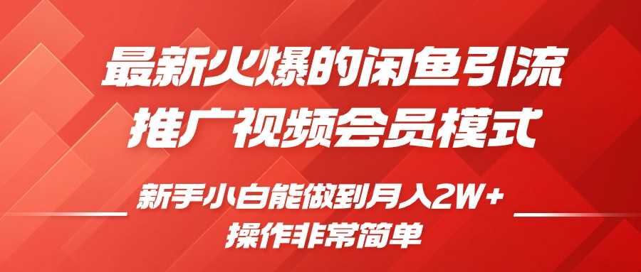 闲鱼引流推广影视会员，0成本就可以操作，新手小白月入过W+【揭秘】 - 严选资源大全 - 严选资源大全