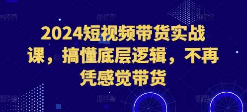 2024短视频带货实战课，搞懂底层逻辑，不再凭感觉带货 - 严选资源大全 - 严选资源大全