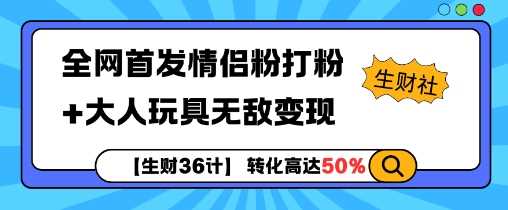 【生财36计】全网首发情侣粉打粉+大人玩具无敌变现 - 严选资源大全 - 严选资源大全