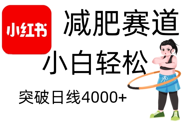 小红书减肥赛道，简单零成本，无需剪辑，不用动脑，小白轻松日利润4000+ - 严选资源大全 - 严选资源大全