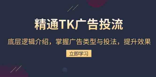 精通TK广告投流：底层逻辑介绍，掌握广告类型与投法，提升效果 - 严选资源大全 - 严选资源大全