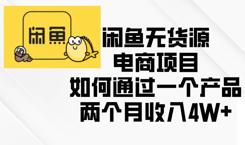 （13658期）闲鱼无货源电商项目，如何通过一个产品两个月收入4W+ - 严选资源大全 - 严选资源大全