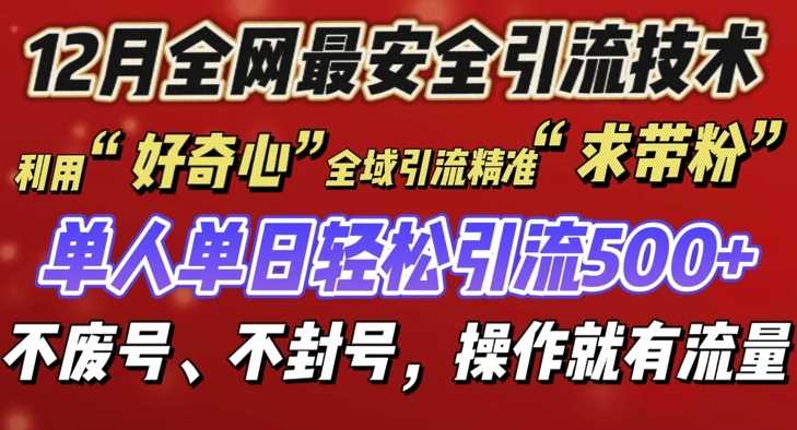 12 月份全网最安全引流创业粉技术来袭，不封号不废号，有操作就有流量【揭秘】 - 严选资源大全 - 严选资源大全