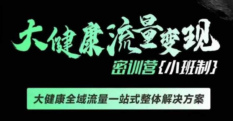 千万级大健康变现课线下课，大健康全域流量一站式整体解决方案 - 严选资源大全 - 严选资源大全