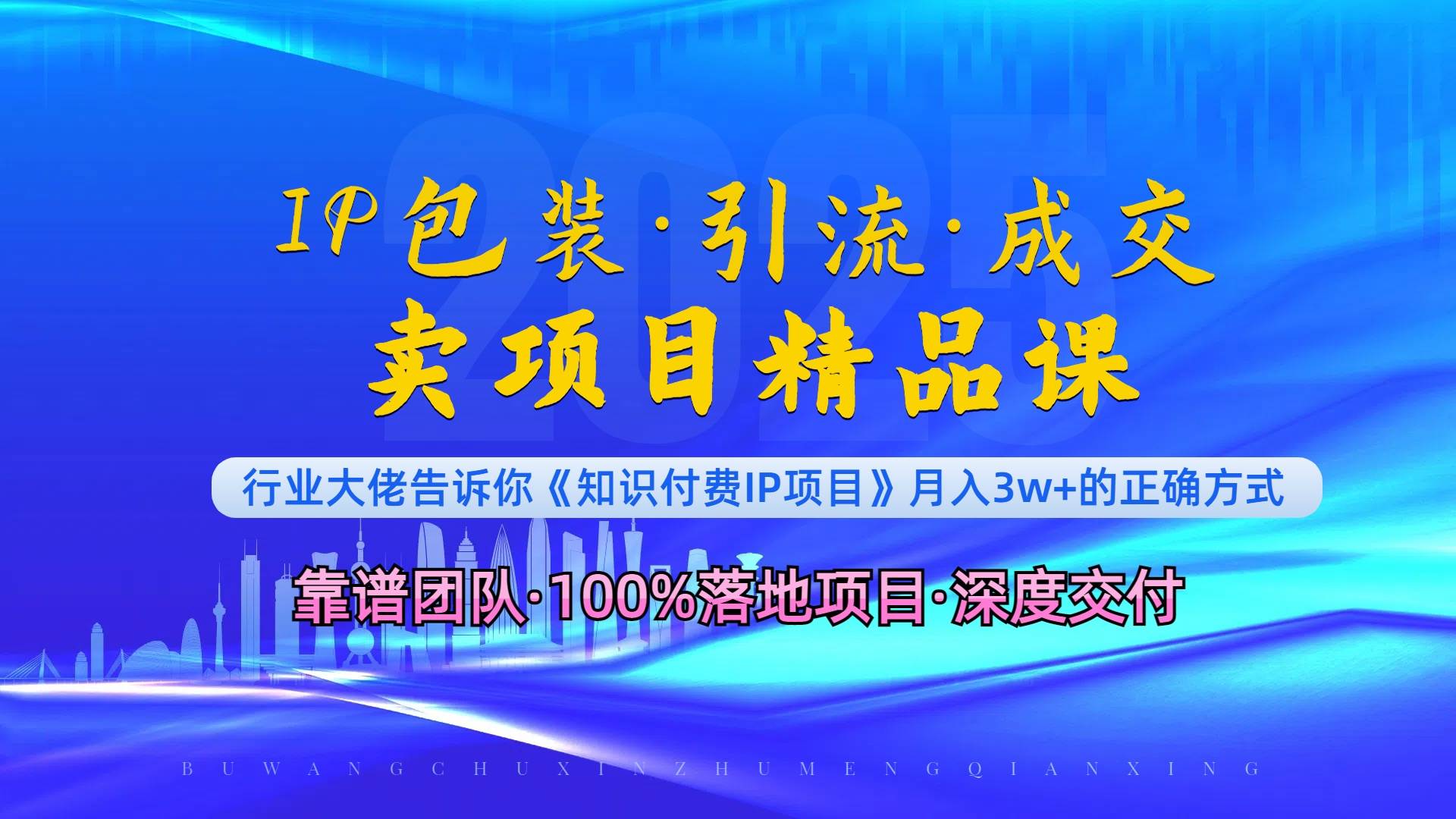 （13780期）《IP包装·暴力引流·闪电成交卖项目精品课》如何在众多导师中脱颖而出？ - 严选资源大全 - 严选资源大全