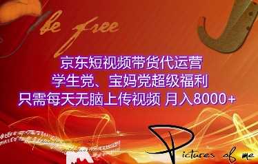 京东短视频带货代运营，学生党、宝妈党超级福利，只需每天无脑上传视频，月入8000+【仅揭秘】 - 严选资源大全 - 严选资源大全