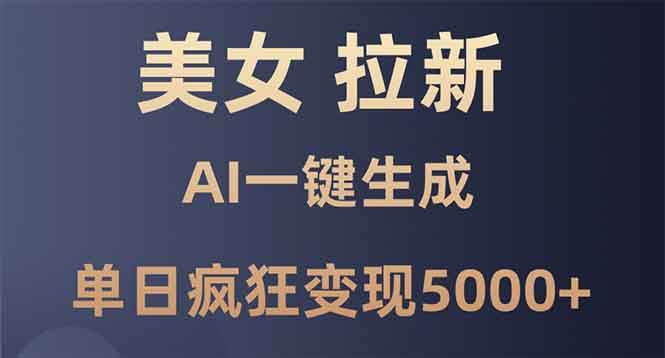 （13866期）美女暴力拉新，通过AI一键生成，单日疯狂变现5000+，纯小白一学就会！ - 严选资源大全 - 严选资源大全