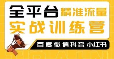 全平台精准流量实战训练营，百度微信抖音小红书SEO引流教程 - 严选资源大全 - 严选资源大全