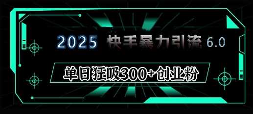 2025年快手6.0保姆级教程震撼来袭，单日狂吸300+精准创业粉 - 严选资源大全 - 严选资源大全