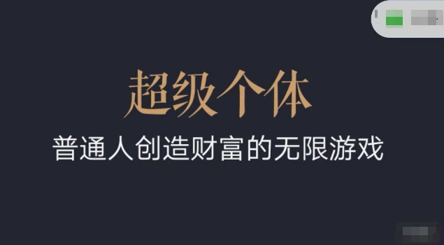 超级个体2024-2025翻盘指南，普通人创造财富的无限游戏 - 严选资源大全 - 严选资源大全